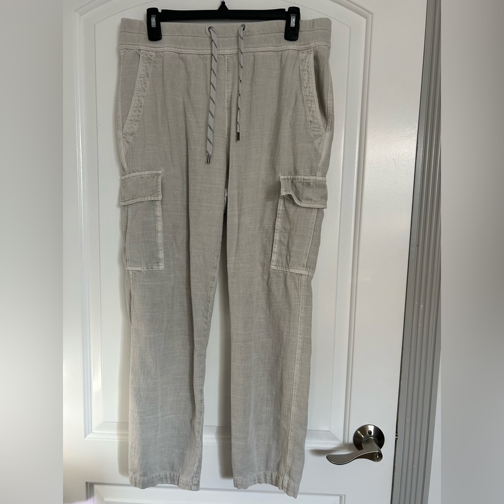 James Perse Light Beige Cargo Track Pants